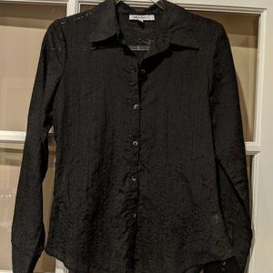 Calvin Klein Black Button Down Blouse